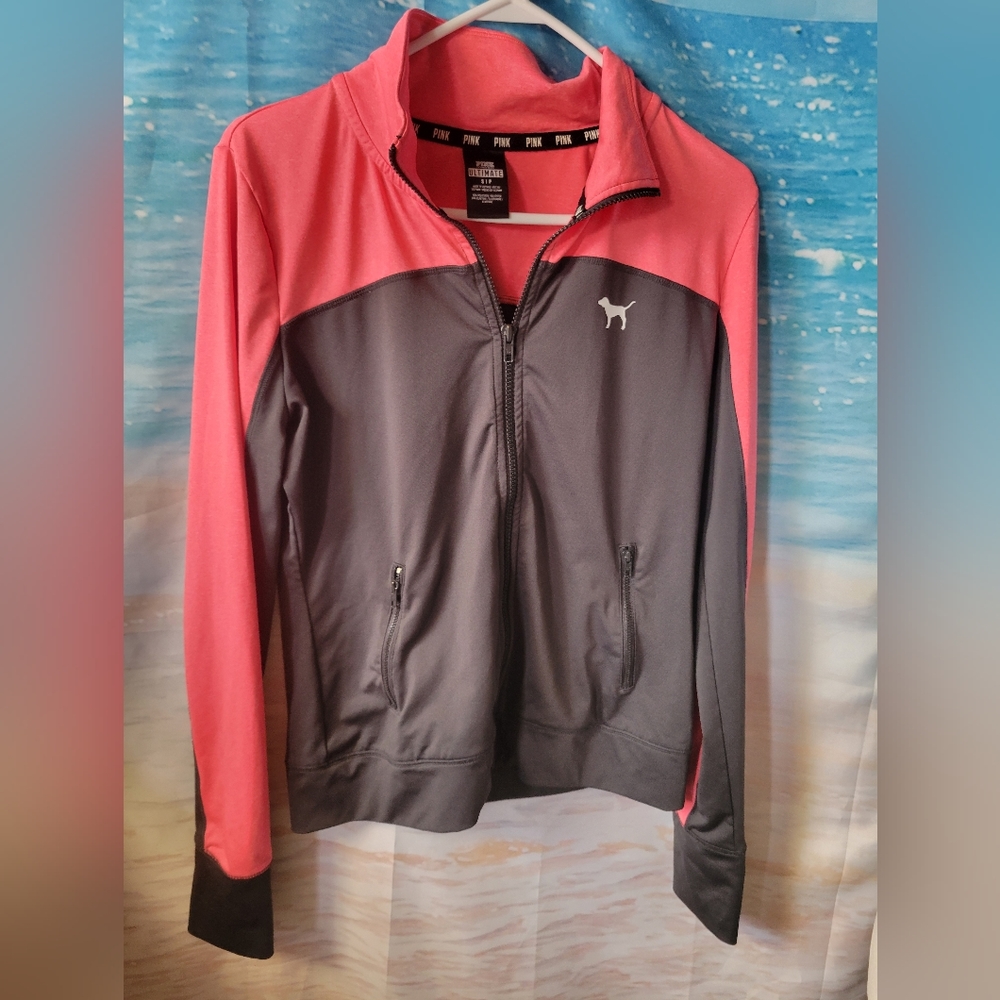 Pink Victoria's Secret Ultimate Size Small Zip up Track Jacket